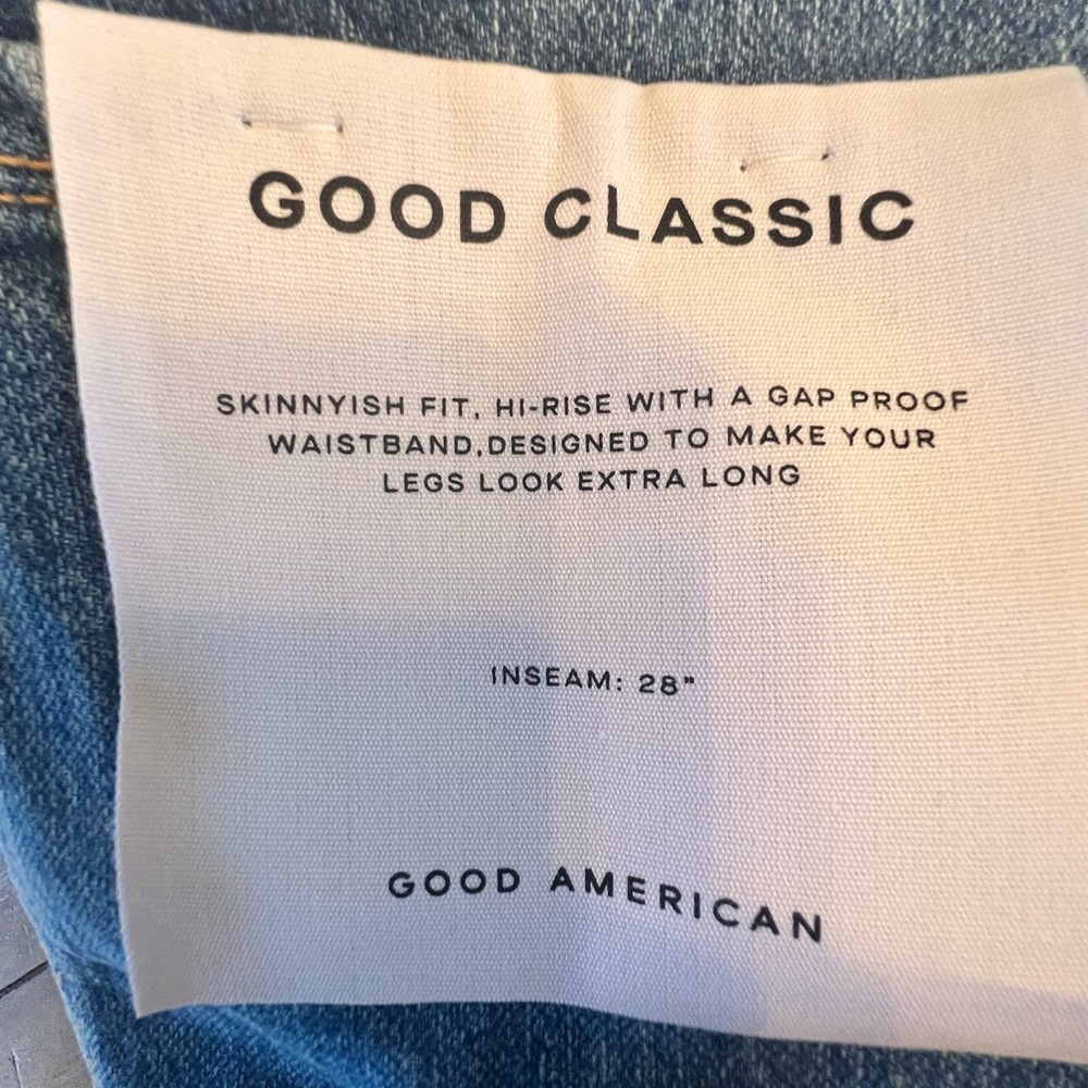 NWT Good American BLUE940  jeans Good Classic - Picture 8 of 8